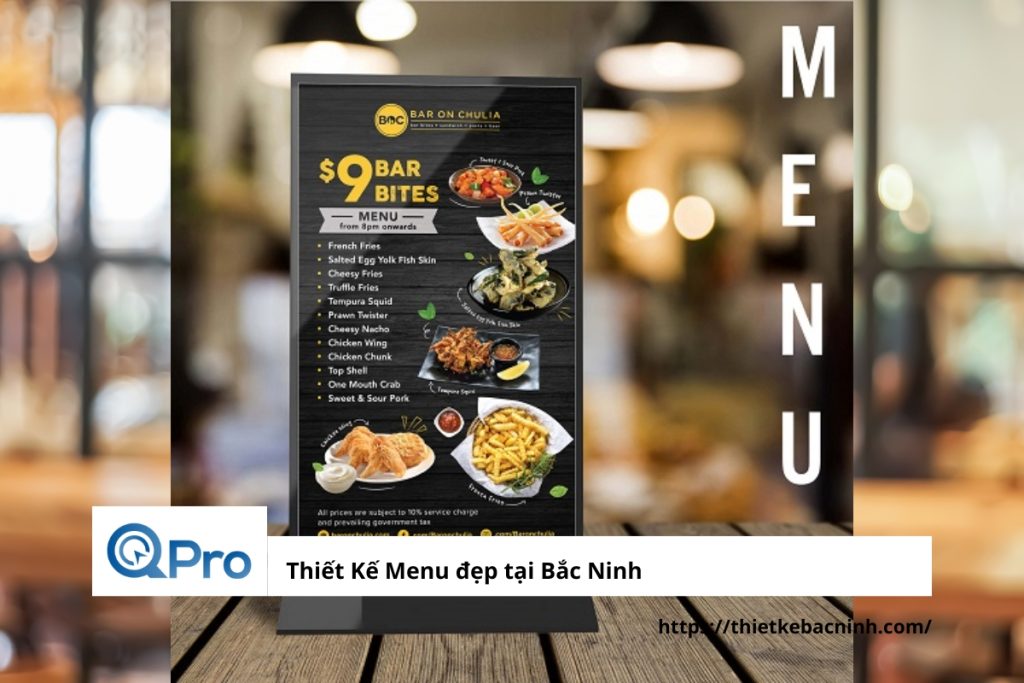 Dịch vụ thiết kế menu đẹp tại Bắc Ninh gọi Qpro 0972499663