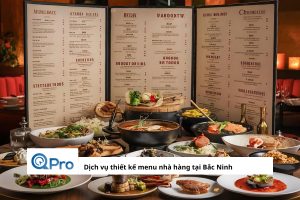 Dịch vụ thiết kế menu nhà hàng tại Bắc Ninh qpro 0972499663