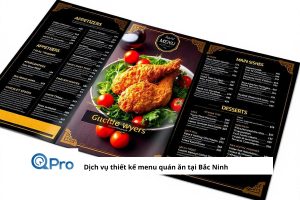 Dịch vụ thiết kế menu quán ăn tại Bắc Ninh qpro 0972499663